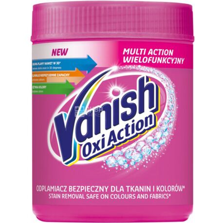 Vanish, Oxi Action, 470 г, пятновыводитель для цветных тканей