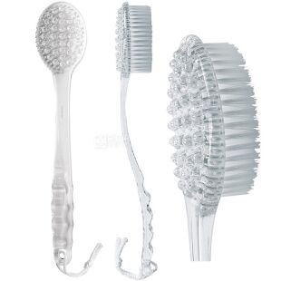 Titania, Щітка банна, масажна, на довгій ручці, з синтетичних матеріалів, 370 мм