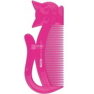 Titania, Гребінець дитячий, Кішечка, пластик, 15 см, в асортименті