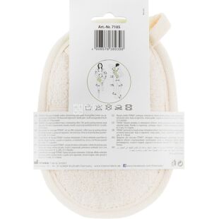 Titania, Губка банна з луфи і бавовни, масажна, 18х12 см