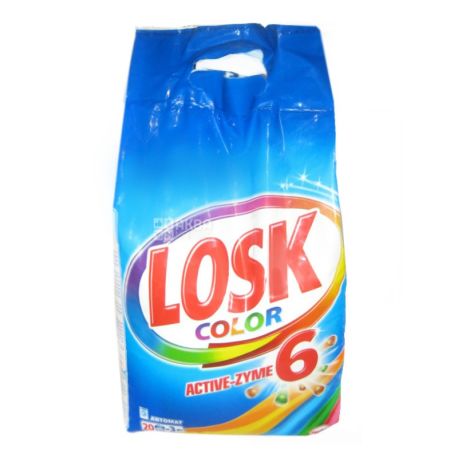 Losk color, 3 кг, стиральный порошок, Active-zyme 6, автомат