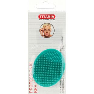 Titania, Аплікатор спонж, для вмивання, пілінгу і очищення обличчя, Силіконовий, 60 мм