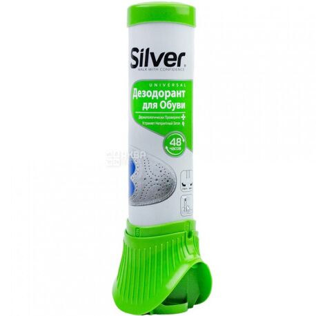 Silver, 100 ml, deodorant for shoes