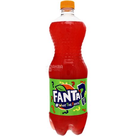Fanta, What the Fanta, 1 л, Фанта, Напій сильногазований, з натуральним соком, без цукру