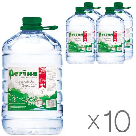 Регина, 5 л, Упаковка 10 шт., Вода негазированная минеральная, ПЭТ