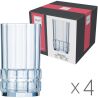Eclat Facettes, 360 мл х 4 шт, Эклат, Набор стаканов для холодных напитков, хрусталь