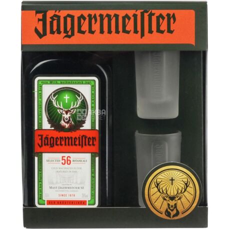Jagermeister, Ликер Егермейстр в подарочной упаковке, 0,7 л, в ассортименте