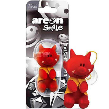 Areon Smile toys, Black Crystal, 29 г, Ароматизатор воздуха автомобильный, в игрушке, Черный кристалл