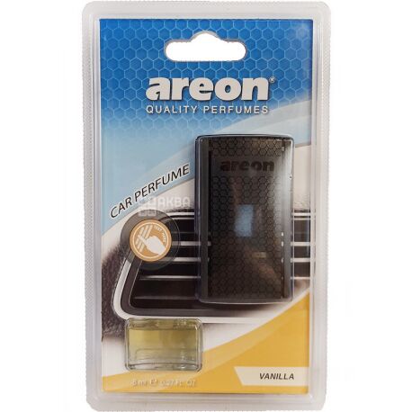 Areon, Car Blister Vanilla, 8 мл, Освежитель воздуха для автомобиля, на дефлектор, Ваниль
