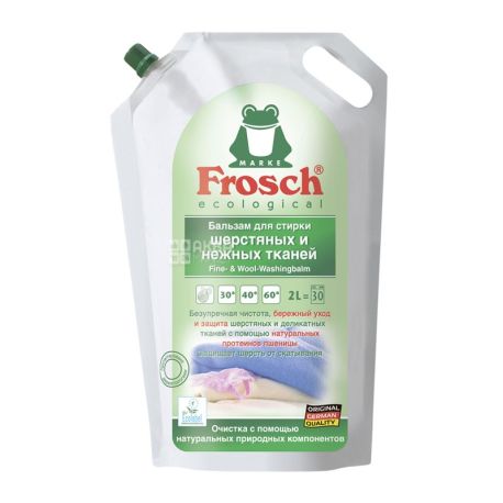 Frosch, 2 л, жидкий стиральный порошок, для шерстяных и нежных тканей