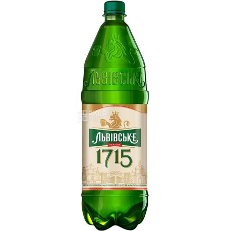 Львовское 1715, 2,3 л, Пиво светлое, ПЭТ