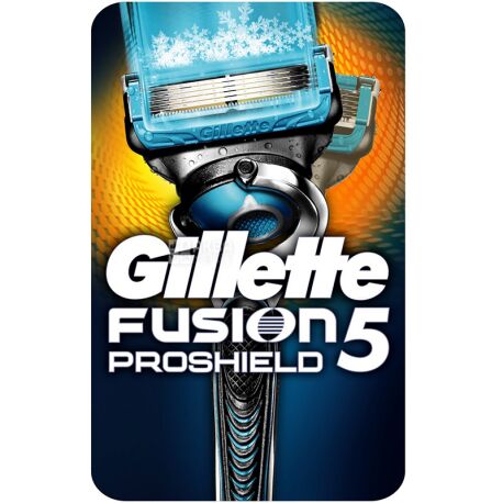 Gillette, Fusion5, ProShield, 1 шт, Бритва, з технологією FlexBall, 5 лез
