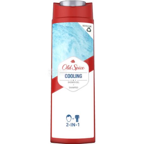 Old Spice Captain, 400 мл, Гель для душа и шампунь, Охлаждающий