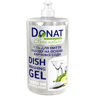 Donat, 1 л, Гель для мытья посуды, на основе пищевой соды