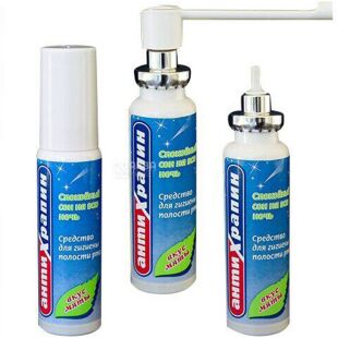 Ароматика, 30 мл, Освіжувач для порожнини рота, Антихрапін, зі смаком м'яти