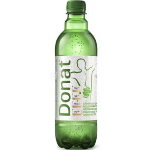 Donat Mg, 0,5 л, Донат, Вода сильногазированная, с магнием, ПЭТ