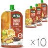 Jaffa, Super Food, Упаковка 10 шт. х 120 г, Джаффа, Смузи Яблоко-банан-апельсин-имбирь, без сахара