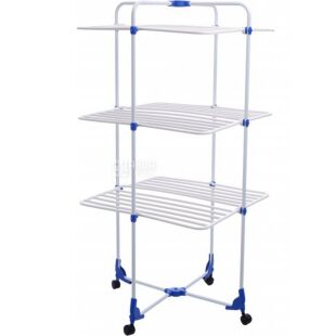 Casabriko New York 3, Сушарка для білизни, сталь-пластик, 25 м, розмір 65х65х135 см