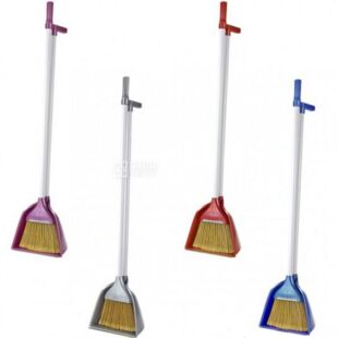 Zambak Plastik, Совок і щітка, для прибирання, 24,5 x 89 , в асортименті