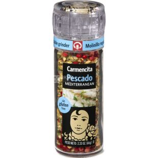 Carmencita, Pescado mediterranean, 66 г, Приправа к рыбе, мельница