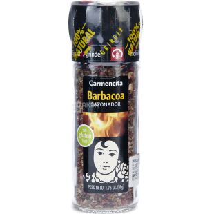 Carmencita, Barbacoa sazonador, 50г, Приправа для барбекю, мельница