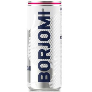 Borjomi, 0,33 л, Боржомі, Вода мінеральна сильногазована, ж/б