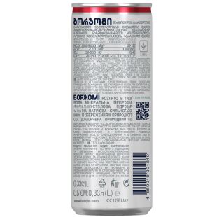 Borjomi, 0,33 л, Боржомі, Вода мінеральна сильногазована, ж/б