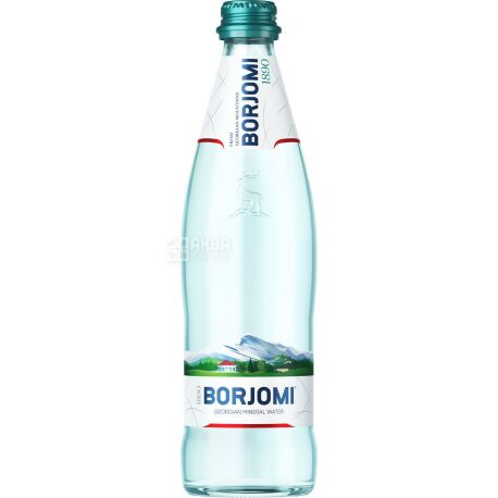 Borjomi, 0,5 л, Боржоми, Вода минеральная газированная, стекло