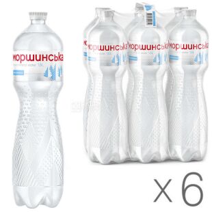 Моршинська, 1,5 л, Упаковка 6 шт., Вода мінеральна негазована, ПЕТ