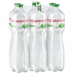 Моршинская, 1,5 л, Упаковка 6 шт., Вода минеральная слабогазированная, ПЭТ