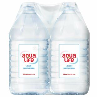AquaLife, 5 л, Упаковка 10 шт., АкваЛайф, Вода минеральная негазированная, ПЭТ