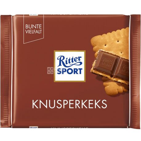 Ritter Sport, Biscuits, 100 г, Молочный шоколад с печеньем
