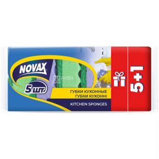 Novax, 5+1 шт., Губки кухонні Новакс
