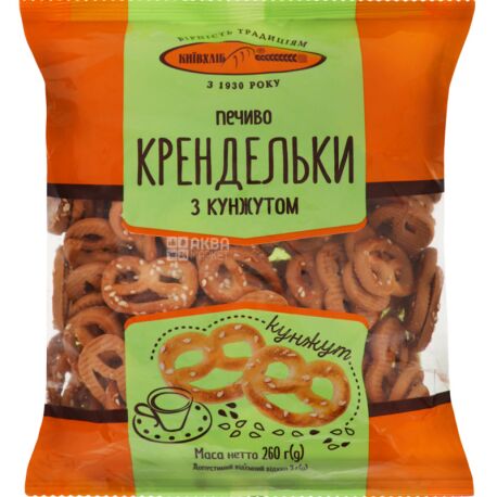 Kievkhleb, 260 g, Cookies, Pretzels with sesame, m / y