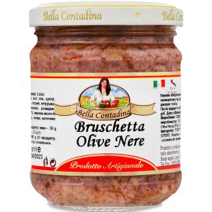 Bella Contadina, 190 г, Паштет из черных оливок