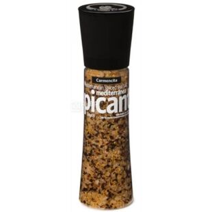 Carmencita, Sal picante, 233 г, Соль средиземноморская, пикантная, мельница