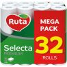 Ruta Selecta, 32 рулони, Папір туалетний, 3-шаровий, білий