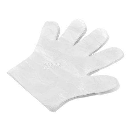 Disposable gloves, polyethylene, 80 pcs.