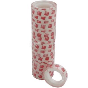 Скотч канцелярський прозорий, 12 мм х 10 м, ТМ Klerk