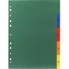 Klerk, 5 листов, Разделители страниц цифровые, А4, пластик, ассорти