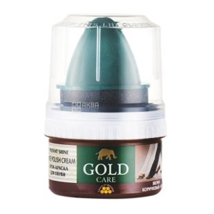 Gold Care, 50 мл, крем для обуви, Черный, ПЭТ