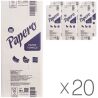Papero, Упаковка 20 шт. х 160 аркушів, Паперові рушники Паперо, 2-шарові, V-складання, білі, 220х210 мм