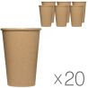 Стакан одношаровий паперовий 500 мл, крафт, 20 упаковок х 50 шт., D90
