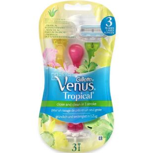 Gillette Venus Tropical, 3 шт, Станок для бритья, одноразовый 