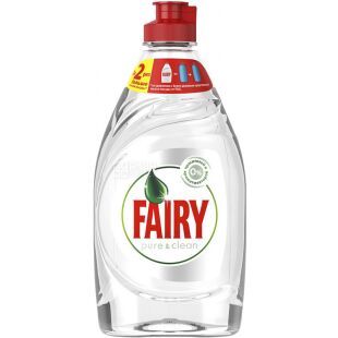 Fairy Pure & Clean, 450 мл, Засіб для миття посуду, безфосфатний, концентрат