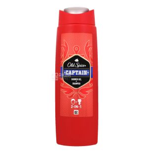 Old Spice, Captain 2в1, 250 мл, Гель для душа и шампунь, мужской