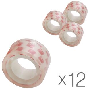 Скотч канцелярский прозрачный, Упаковка 6 шт., 24 мм х 20 м, ТМ Klerk