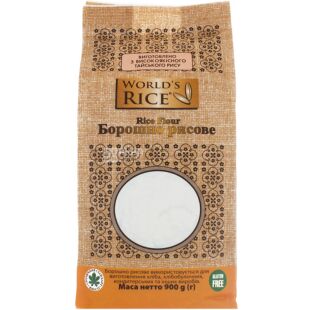 World's Rice, 900 г, Мука рисовая, безглютеновая