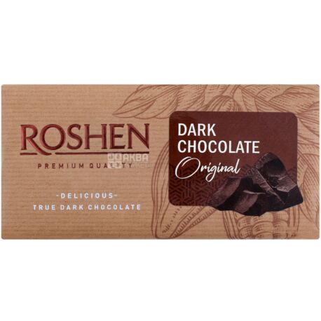Roshen, Original, 85 г, Шоколад чорний