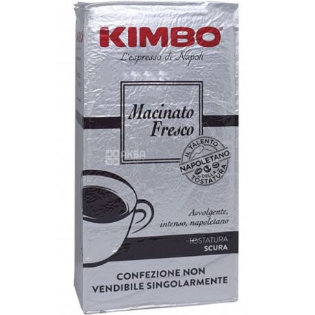 Kimbo Machinato Fresco, 250 г, Кофе Кимбо Макиато Фреско, средней обжарки, молотый